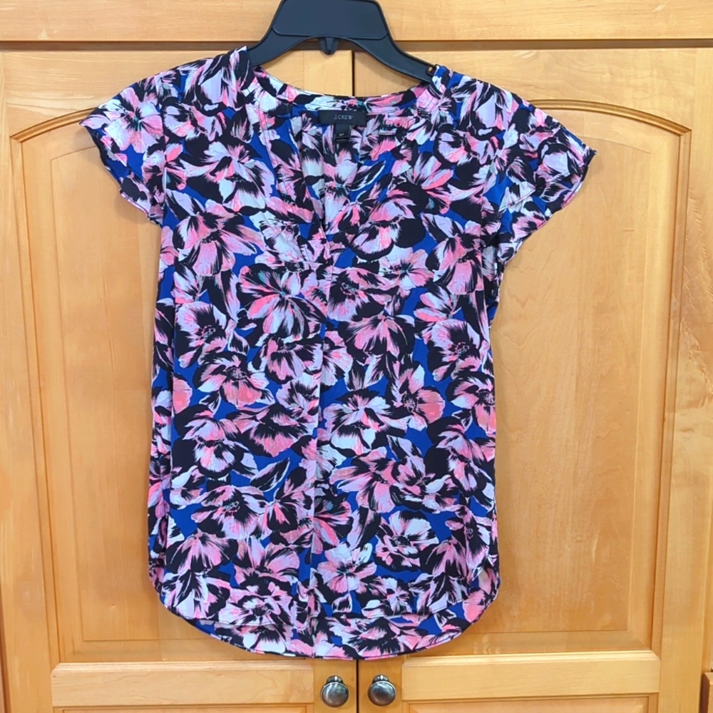 J crew silk V-Neck blouse